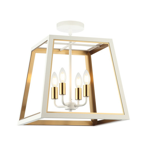 Semi-Flush Mts. Cage by Matteo Lighting ( 423 | X72104WHAG Rosalie ) 