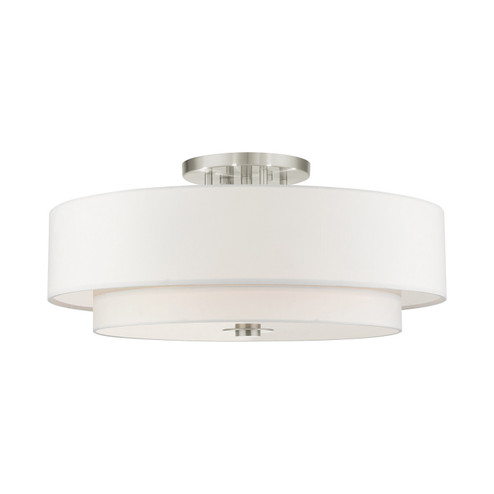 Semi-Flush Mts. Drum Shade by Livex Lighting ( 107 | 45799-91 Meridian ) 