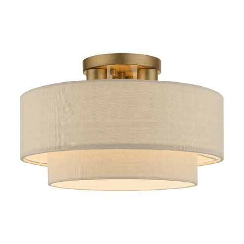 Semi-Flush Mts. Drum Shade by Livex Lighting ( 107 | 58897-48 Bellingham ) 