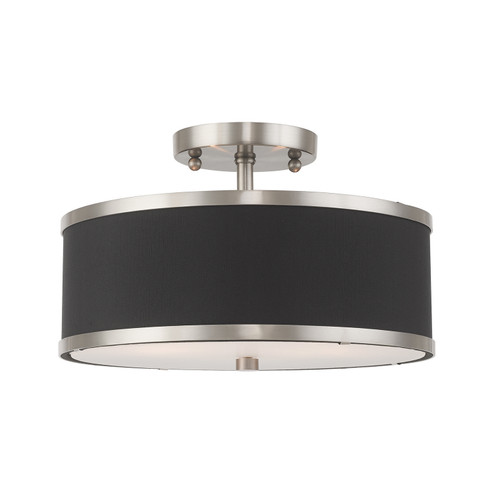 Semi-Flush Mts. Drum Shade by Livex Lighting ( 107 | 60402-91 Park Ridge ) 