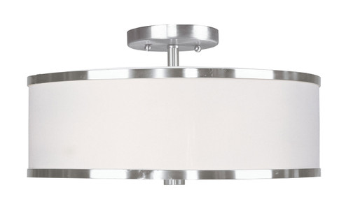 Semi-Flush Mts. Drum Shade by Livex Lighting ( 107 | 6368-91 Park Ridge ) 