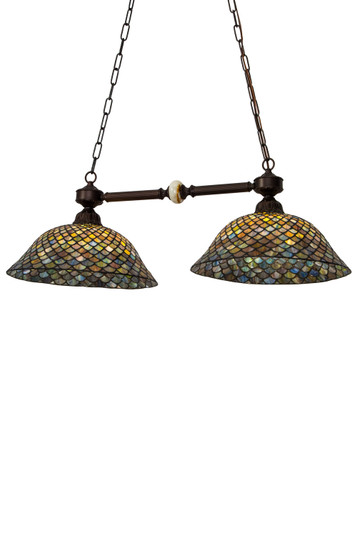 Linear/Island 2 Light Bar by Meyda Tiffany ( 57 | 26440 Tiffany Fishscale ) 