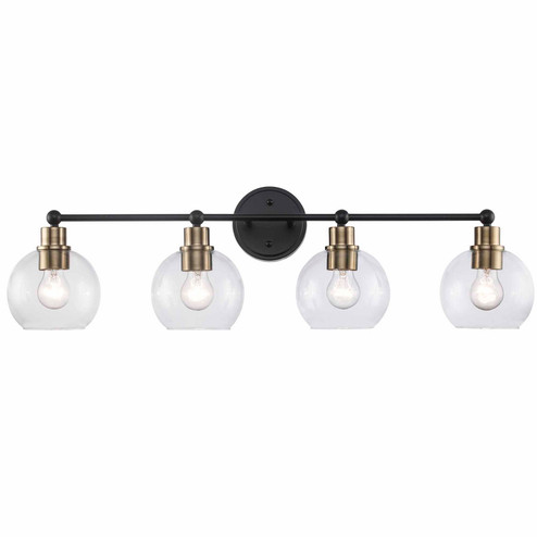 Bathroom Fixtures Four Lights by Trans Globe Imports ( 110 | 22224 AG-BK ) 