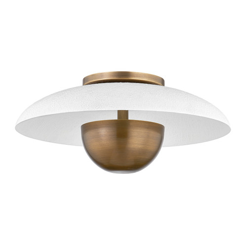 Semi-Flush Mts. Glass Down by Troy Lighting ( 67 | C1814-PBR/GSW Noah ) 