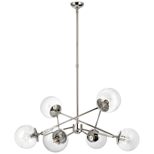 Mid. Chandeliers Glass Down by Visual Comfort Signature ( 268 | ARN 5262PN-CG Turenne ) 