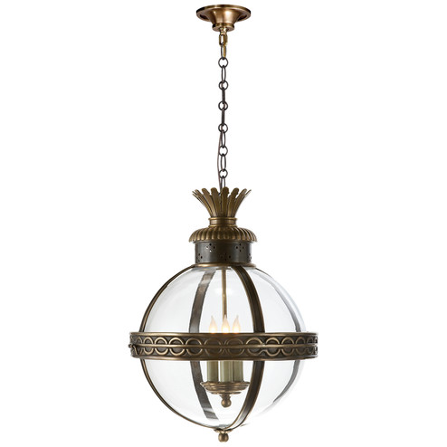 Foyer/Hall Lanterns Glass w/Frame by Visual Comfort Signature ( 268 | CHC 2111BZ/AB-CG Crown Top Globe ) 