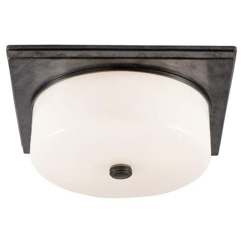 Flush Mounts Drum Shade by Visual Comfort Signature ( 268 | TOB 4216BZ-WG Newhouse Block ) 