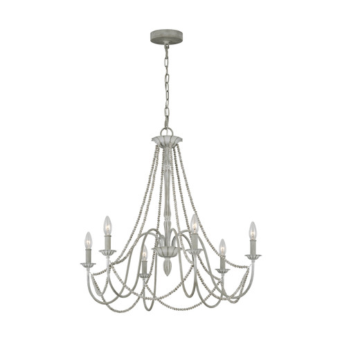 Mid. Chandeliers Candle by Visual Comfort Studio ( 454 | F3240/6WGR Maryville ) 