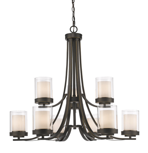 Mid. Chandeliers Glass Up by Z-Lite ( 224 | 426-9-OB Willow ) 