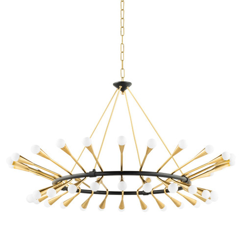 Large Chandeliers Glass Shade by Corbett Lighting ( 68 | 401-48-VPB/BBR Aries ) 