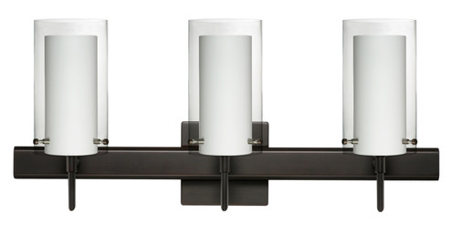 Bathroom Fixtures Three Lights by Besa ( 74 | 3SW-C44007-BR-SQ Pahu ) 