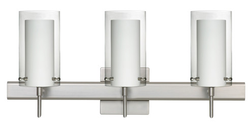 Bathroom Fixtures Three Lights by Besa ( 74 | 3SW-C44007-SN-SQ Pahu ) 