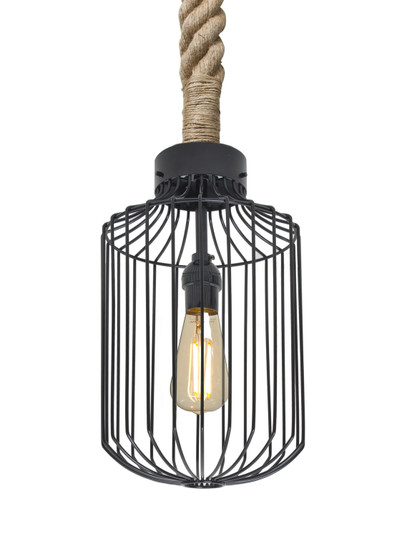 Multi-Systems Line Voltage Pendants by Besa ( 74 | 1JT-SULTANA-C-EDIL-BK Sultana Rope ) 