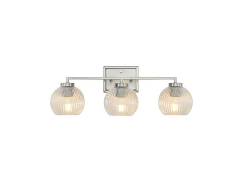 Bathroom Fixtures Three Lights by Golden ( 62 | 3094-BA3 PW-RIB Elliott ) 