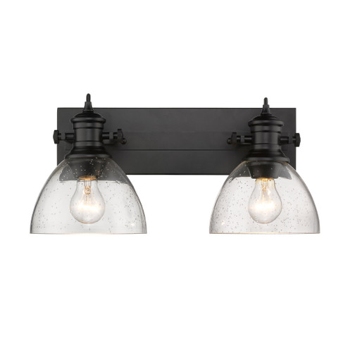 Bathroom Fixtures Two Lights by Golden ( 62 | 3118-BA2 BLK-SD Hines ) 
