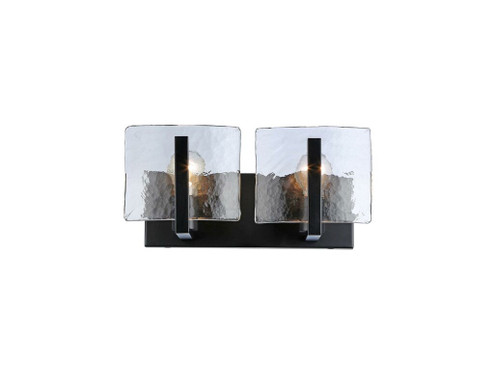 Bathroom Fixtures Two Lights by Golden ( 62 | 3164-BA2 BLK-HWG Aenon ) 