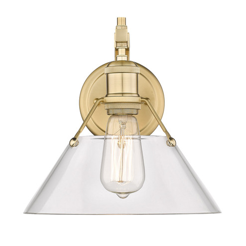 Sconces Single Glass by Golden ( 62 | 3306-1W BCB-CLR Orwell ) 
