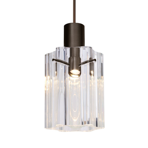 Mini Pendants Glass Down by Besa ( 74 | 1XC-ICE4CL-LED-BR Besa Ice 4 Pendant ) 