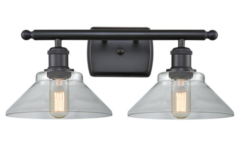 Bathroom Fixtures Two Lights by Innovations ( 405 | 516-2W-BK-G132-LED Ballston ) 