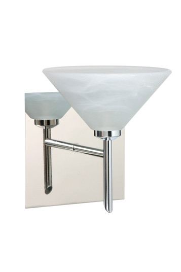 Sconces Single Glass by Besa ( 74 | 1SW-117652-CR-SQ Kona ) 