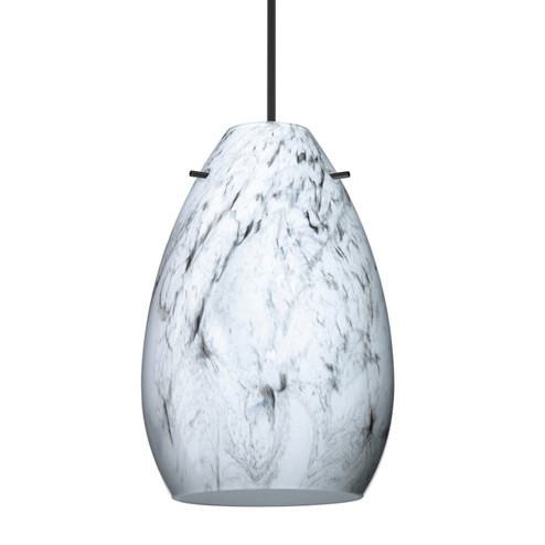 Mini Pendants Glass Down by Besa ( 74 | 1XT-1713MG-LED-BK Besa Pera 6 Pendant ) 