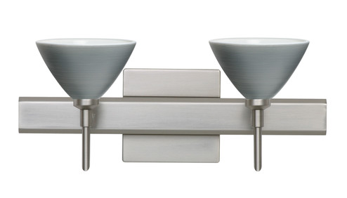 Bathroom Fixtures Two Lights by Besa ( 74 | 2SW-1743TN-SN-SQ Domi )  Bathroom Fixtures Two Lights by Besa ( 74 | 2SW-1743TN-SN-SQ Domi )