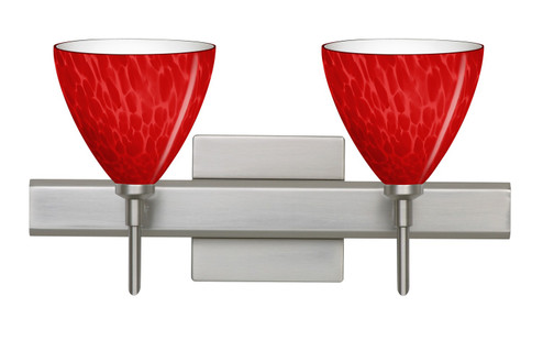 Bathroom Fixtures Two Lights by Besa ( 74 | 2SW-1779RC-SN-SQ Besa Mia Vanity with Square Canopy ) 