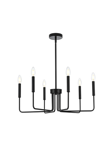 Mid. Chandeliers Candle by Elegant Lighting ( 173 | LD742D26BK Willa ) 