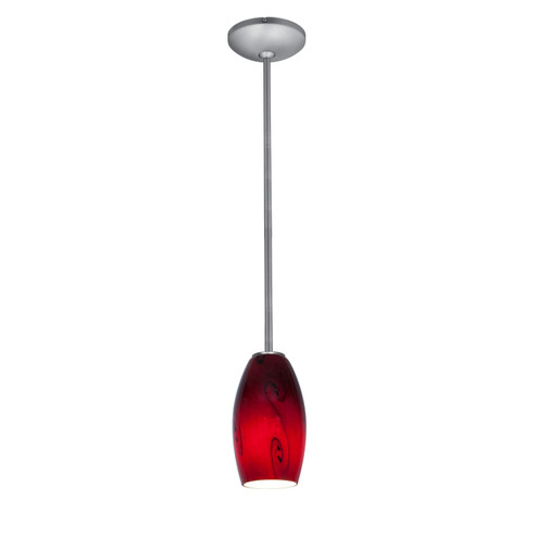 Mini Pendants Glass Down by Access ( 18 | 28011-3R-BS/RUSKY Merlot ) 