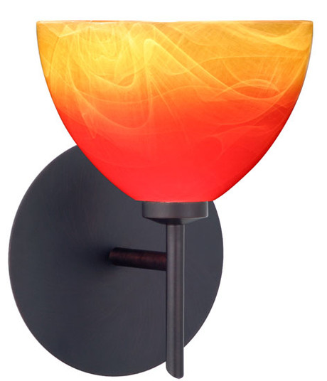 Sconces Single Glass by Besa ( 74 | 1SW-4679SL-BR Brella ) 