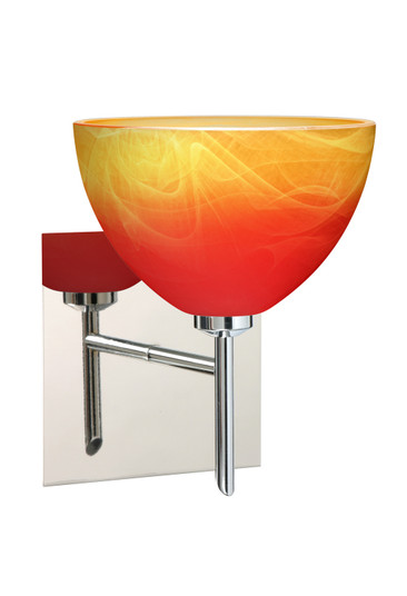 Sconces Single Glass by Besa ( 74 | 1SW-4679SL-CR-SQ Brella ) 