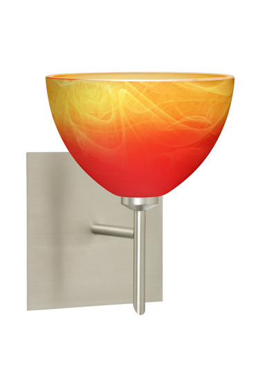 Sconces Single Glass by Besa ( 74 | 1SW-4679SL-SN-SQ Brella ) 