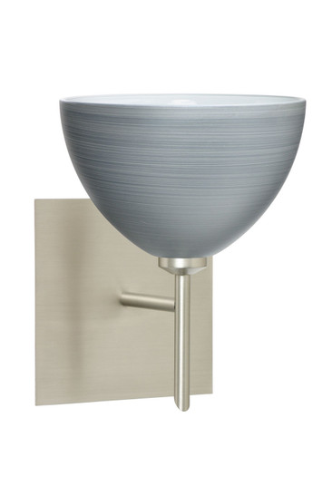 Sconces Single Glass by Besa ( 74 | 1SW-4679TN-SN-SQ Brella ) 