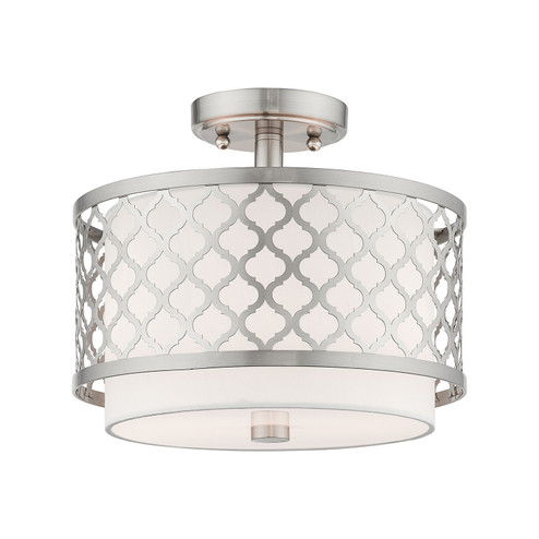 Semi-Flush Mts. Drum Shade by Livex Lighting ( 107 | 41107-91 Arabesque ) 