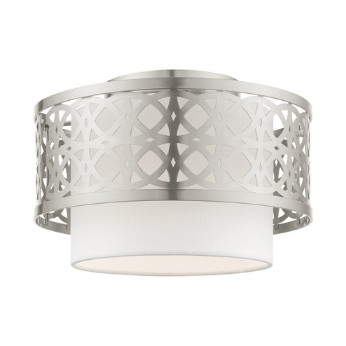 Semi-Flush Mts. Drum Shade by Livex Lighting ( 107 | 49862-91 Calinda ) 