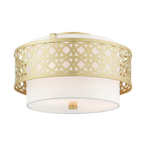Semi-Flush Mts. Drum Shade by Livex Lighting ( 107 | 49863-33 Calinda ) 