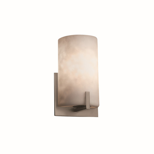Sconces Single Glass by Justice Designs ( 102 | CLD-5531-NCKL Clouds ) 