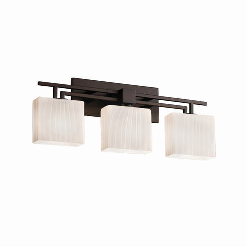 Bathroom Fixtures Three Lights by Justice Designs ( 102 | FSN-8703-55-RBON-DBRZ Fusion ) 
