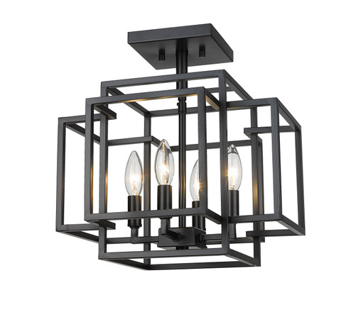 Semi-Flush Mts. Cage by Z-Lite ( 224 | 454SF-MB Titania ) 