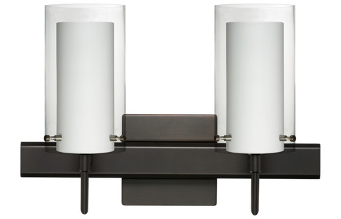 Bathroom Fixtures Two Lights by Besa ( 74 | 2SW-C44007-BR-SQ Pahu ) 