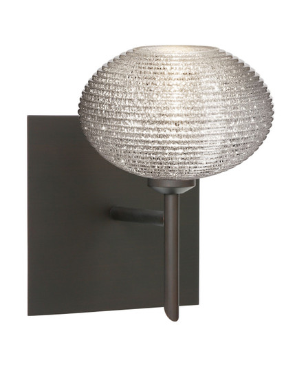 Sconces Single Glass by Besa ( 74 | 1SW-5612GL-BR-SQ Lasso ) 