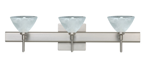 Bathroom Fixtures Three Lights by Besa ( 74 | 3SW-174352-SN-SQ Domi ) 