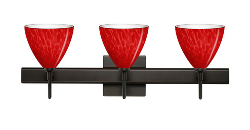 Bathroom Fixtures Three Lights by Besa ( 74 | 3SW-1779RC-LED-BR-SQ Besa Mia Vanity with Square Canopy ) 
