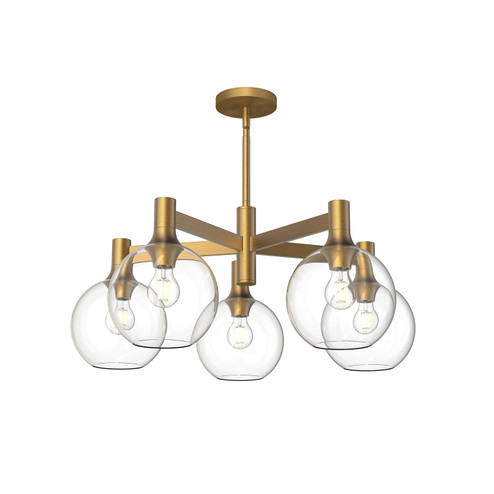 Mid. Chandeliers Glass Down by Alora ( 452 | CH506129AGCL Castilla ) 