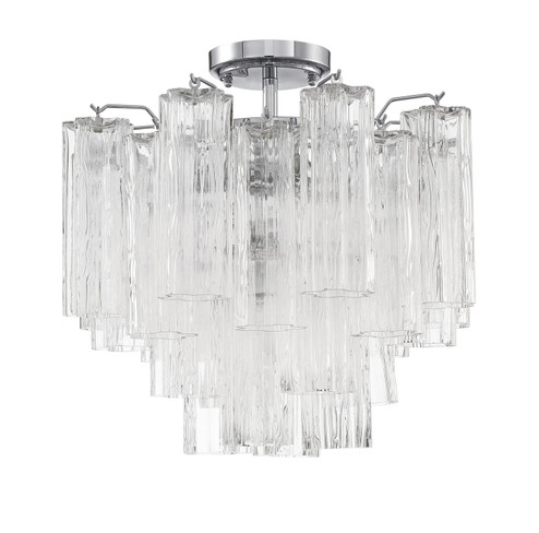 Semi-Flush Mts. Glass Down by Crystorama ( 60 | ADD-300-CH-CL_CEILING Addis ) 