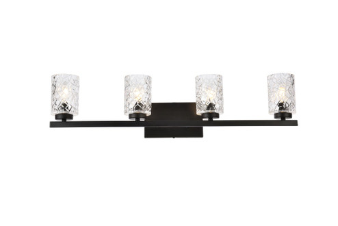 Bathroom Fixtures Four Lights by Elegant Lighting ( 173 | LD7028W32BK Cassie ) 