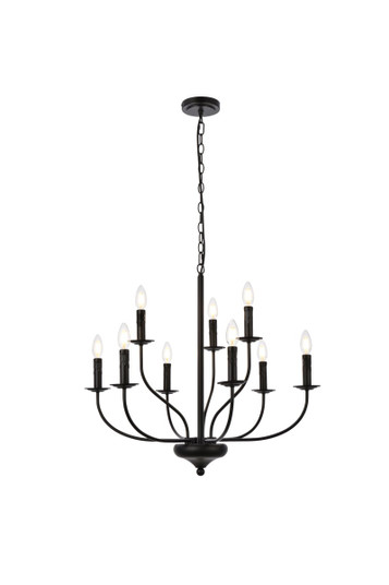 Mid. Chandeliers Candle by Elegant Lighting ( 173 | LD7047D28BK Westley ) 