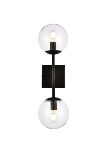 Sconces Double Glass by Elegant Lighting ( 173 | LD2357BK Neri ) 