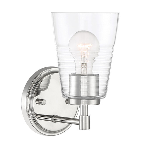 Sconces Single Glass by Designers Fountain ( 43 | D230M-1B-PN Ingo ) 