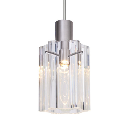 Mini Pendants Glass Down by Besa ( 74 | X-ICE4CL-LED-SN Besa Ice 4 Pendant ) 